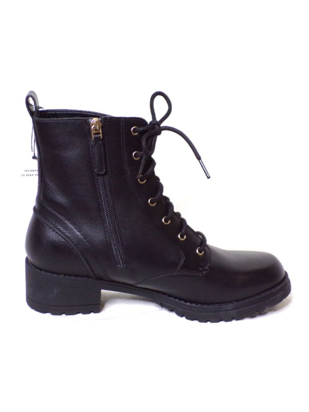 ๐ COLE HAAN Camea Ankle Moto Combat Waterproof Boot 7.5 Black - Picture 10 of 13